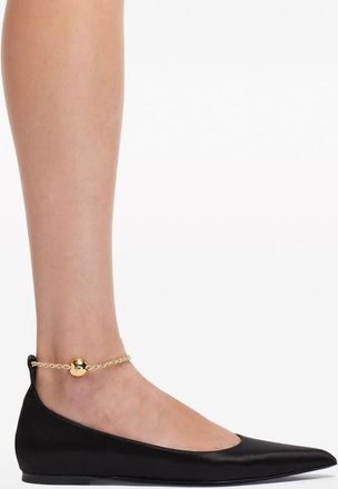 Ferragamo Ferragamo Cable-Link Chain Leather Ballerina Shoes