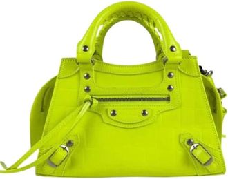 Balenciaga Pre-owned Handbags, female, Green, Size: ONE SIZE Pre-owned Leather balenciaga-bags
