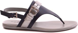 Hogan Platte sandalen - Dames - Sandalen - Zwart - 35 EU - Schoenen
