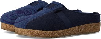 Haflinger Magic Womens Clog Shoes Navy/Denim : EU 41 (US Womens 10) M, Wool
