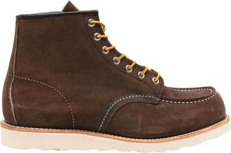 Red Wing Shoes Chocolate Classic Moc Muleskinner Suede Ankle Boots