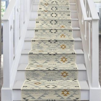 Runrug Stair Runner Carpet for Staircases - Soft & Comfy, 9mm - Andes in Beige | Size: 60 cm x 480 cm