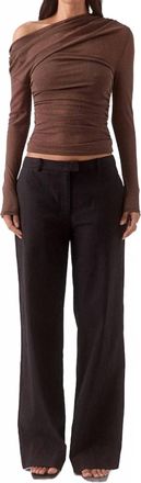 Sovere Zeya Long Sleeve Top In Mocha