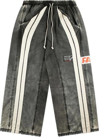 RRR123 Pantaloni Trappist Penta a righe - Nero