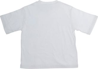 Marni Girls Crew-Neck T-Shirt White Cotton T-Shirts And Polos