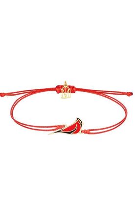 Mantra Thread of the Red Cardinal Always In My Heart bracelet in Yellow Gold at Nordstrom