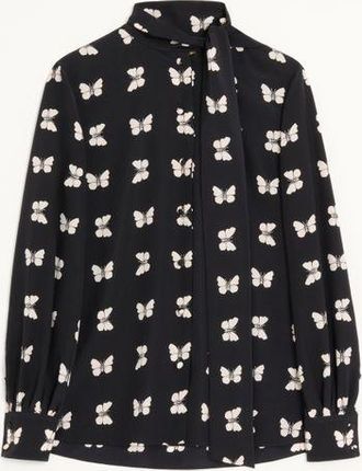 Valentino Valentino Shirt In Butterflow Print Crepe de Chine Wo