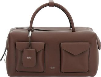 Max Mara Padlock Flap Leather Shoulder Bag
