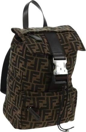 Fendi Pre-owned Backpacks, female, Brown, Size: ONE SIZE Pre-owned Vintage Zucca Body Bag