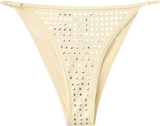 Mango Studded Bikini Bottoms in Yellow at Nordstrom, Size Medium