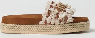 Mou Sliders Mou in tessuto intrecciato con frange