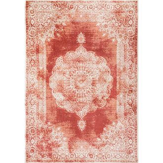 Jonathan Y Designs Rosalia Cottage Medallion Area Rug in Peach/ivory at Nordstrom, Size 5Ft 0In X 8Ft 0In
