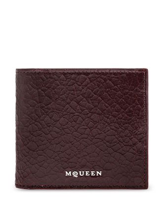 Alexander McQueen logo-lettering cardholder - men - Calf Leather - One Size - Red