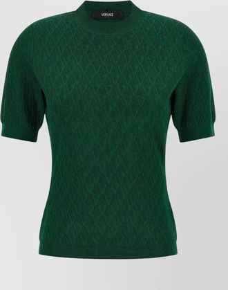 Versace v-pattern knitted top