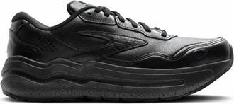 Brooks Womens Ghost Max Leather Shoes In Black/black
