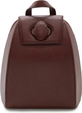Cartier Pre-owned Leren Must Rugzak Bordeaux - Dames - Vintage Rugzakken - Bruin - ONE Size - Leer - Vintage