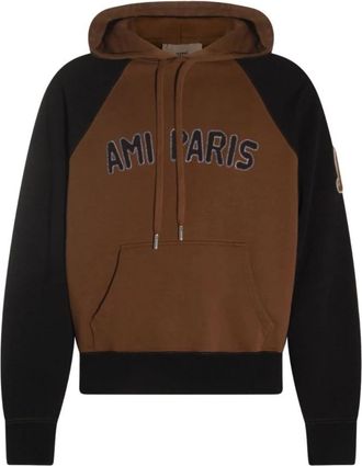 Ami Bruine Sweaters voor Mannen - Heren - Hoodies - Bruin - S - Hoodies & sweatvesten