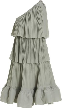 Lanvin Grey Pleated flounced dress