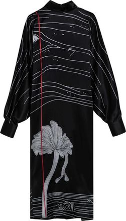 Ferragamo Lange Gebreide Jurk - Dames - Kleedjes - Zwart - S - Kleedjes