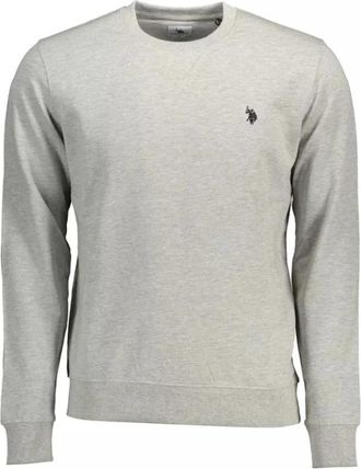 U.S.Polo Association Grijze Katoenen Trui voor Mannen - Heren - Sweatshirts - Grijs - XL - Katoen - Hoodies & sweatvesten