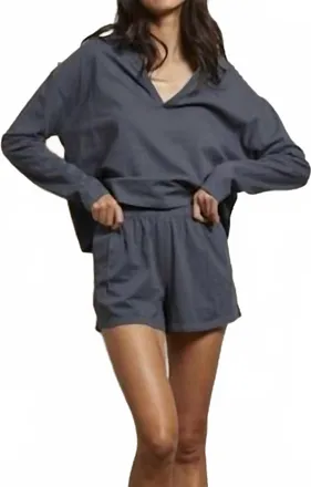 perfectwhitetee Liz Jersey Short In Night