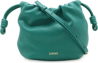 Loewe Green Leather Clutch Bag Pochette Pouch Shoulder Bag (Pre-Owned)