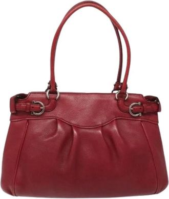 Ferragamo Pre-owned Shoulder Bags, female, Red, Size: ONE SIZE Pre-owned Shoulder Bag