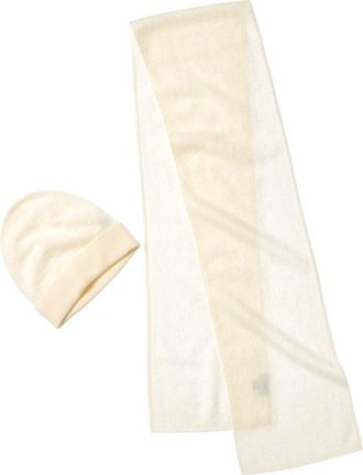 Amicale Cashmere Cashmere Brushed Cashmere Hat & Scarf Set