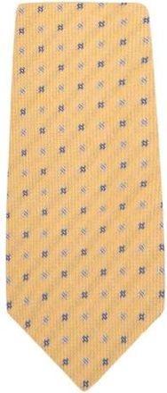 Kiton Accessoires, Heren, Oranje, ONE Size, Handgemaakte Micro Bloemen Zijden Stropdas