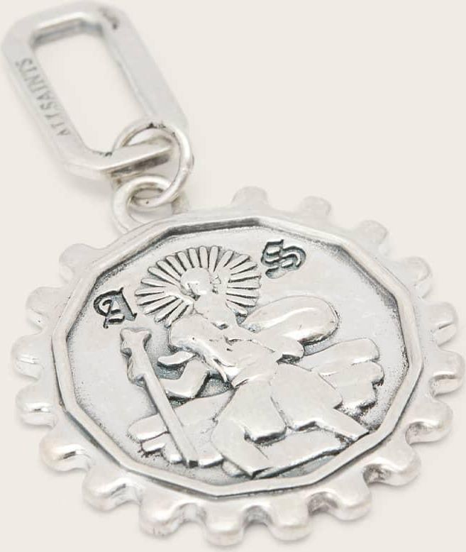 Sterling Silver Large Coin Sterling Silver Pendant Charm, Size: One Size