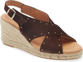 Cordani Eleni Slingback Espadrille Platform Wedge Sandal in Marron Suede at Nordstrom, Size 8.5Us