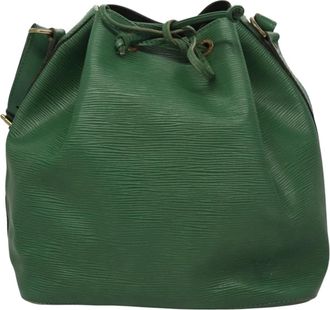 Louis Vuitton Petit Noé Green Leather Shoulder Bag (Pre-Owned)
