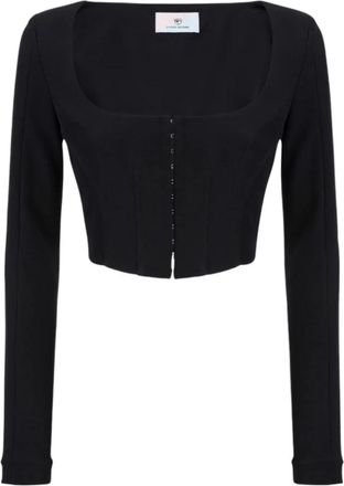 Chiara Ferragni Top - Dames - Longsleeves - Zwart - XS - Tops