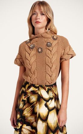 La DoubleJ Portrait Top in Solid Brown at Nordstrom, Size Small