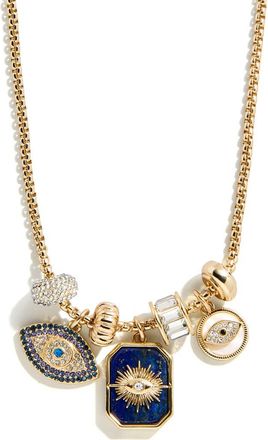 BaubleBar Evil Eye Charm Necklace in Navy Multi at Nordstrom