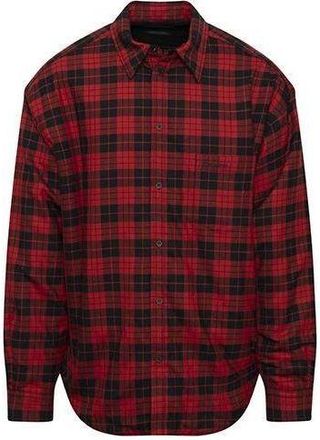 Balenciaga Checkered Flannel Padded Shirt Red 642339TJO276167