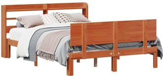 vidaXL Estructura De Cama 2 Pcs Marr&oacute;n Cera Madera De Pino Macizo Vidaxl