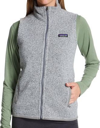 Patagonia Womens Ws Better Sweater Vest Performance Fleece, Birch White, XL