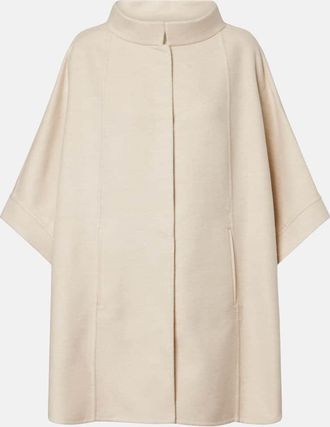 Loro Piana Salzburg leather-trimmed cashmere cape