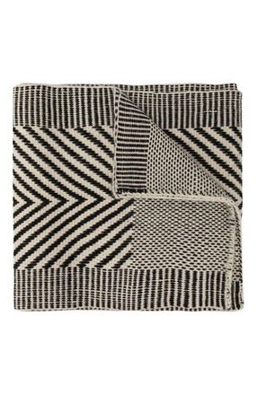 VOZ Chevron Scarf in Baby Alpaca in Ivory/black at Nordstrom