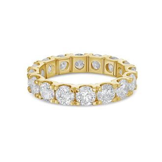 Diana M. Jewels 14kt yellow gold 10.00 cts round lab grown diamond eternity band in U-prong setting
