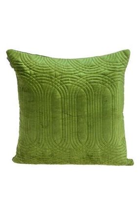 Parkland Collection Iphis Topstitched Throw Pillow in Olive at Nordstrom Rack
