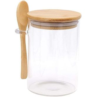 OEM Tarros De Vidrio, Tarros Para Almacenar Alimentos, Tarros De Vidrio Herm&eacute;ticos Con Tapas Y Cucharas, Adecuados Para Granos De Caf&eacute;, Az&uacute;car, Galletas, 