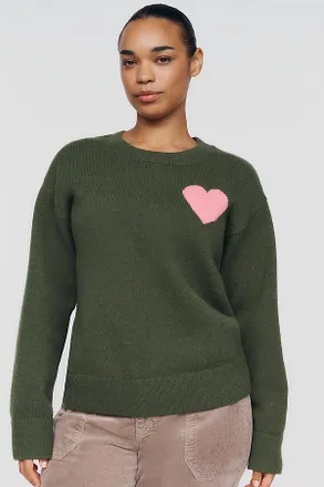English Factory Plus Heart Patch Sweater