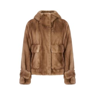 BLANCHA Jacket - female - Blancha - Faux Fur & Shearling Jackets - Brown - S - Jackets