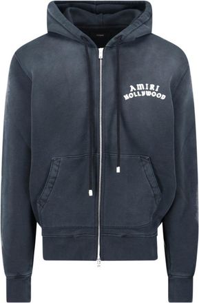 Amiri Vintage-Style Zip-Up Hoodie With Drawstring Hood