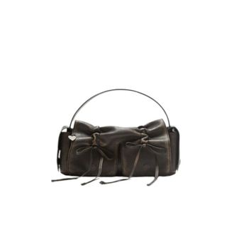 Acne Studios Handbags, female, Brown, Size: ONE SIZE Leather Shoulder Bag