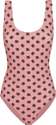 Dolce & Gabbana Costume intero DNA con stampa - Rosa