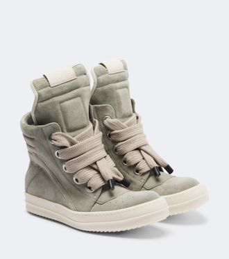 Rick Owens Geobasket suede high-top sneakers