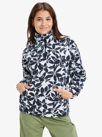 Roxy Strickfleece-Pullover ROXY LIVE OUT LOUD, Damen, Gr. XS (34), egret klaeido, Obermaterial: 100% Polyester, Pullover Strickfleece-Pullover